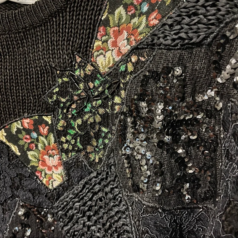 Vintage 80s/90s Appliqué Sweater Tunic